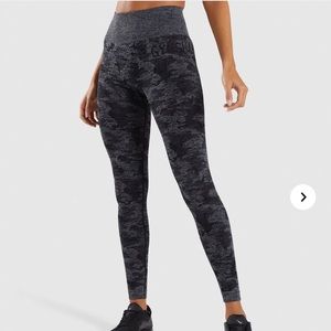 Gymshark Black Camo Seamless Leggings